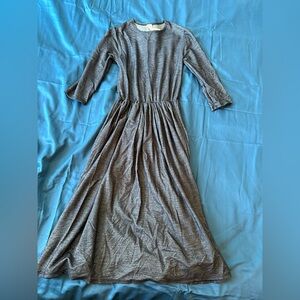 Go couture modest lightweight denim look dress